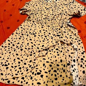 Cute dress with front tie over - comfy; can be dressed up or down!